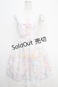 Royal Princess Alice / pastel merry go round 飴ノ森ふみかコラボジャンパースカート  サックス Y-25-05-10-082-LO-OP-SZ-ZY