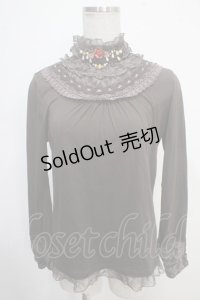 axes femme / ガーデンレースハイネックインナーカットソー M 茶 Y-25-05-10-010-AX-TO-SZ-ZY