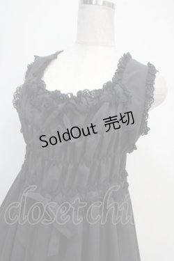 画像3: metamorphose / ピーチスキンロングティアードジャンパースカート  黒 Y-25-05-10-090-ME-OP-SZ-ZY