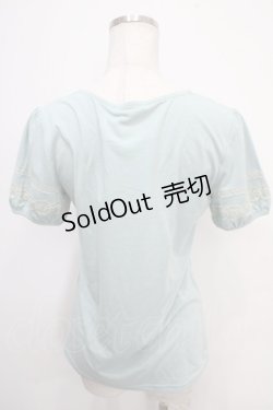 画像2: axes femme / バラｘ蝶半袖プルオーバー M サックス Y-25-05-10-011-AX-TO-SZ-ZY