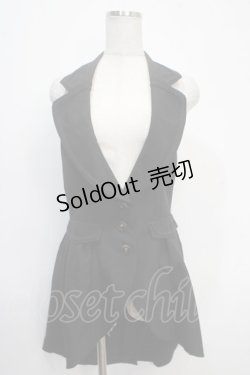 画像1: axes femme POETIQUE / ホルターロングベスト  黒 Y-25-05-10-092-AX-TO-SZ-ZY