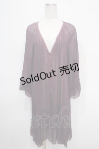 axes femme / ラグランスリーブガウン M パープル Y-25-05-10-095-AX-TO-SZ-ZI