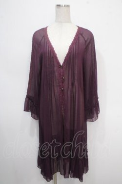 画像1: axes femme / ラグランスリーブガウン M パープル Y-25-05-10-095-AX-TO-SZ-ZY