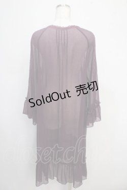 画像2: axes femme / ラグランスリーブガウン M パープル Y-25-05-10-095-AX-TO-SZ-ZI
