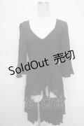axes femme / ベルト付イレヘムカーデ M 黒 Y-25-05-10-097-AX-TO-SZ-ZY