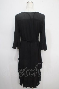 画像2: axes femme / ベルト付イレヘムカーデ M 黒 Y-25-05-10-097-AX-TO-SZ-ZY