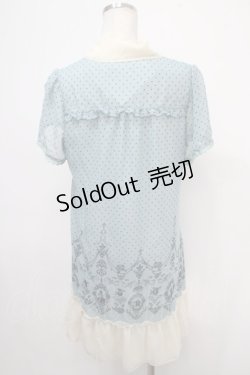 画像2: axes femme / アリスシルエットパネルチュニック M サックス Y-25-05-10-098-AX-OP-SZ-ZY