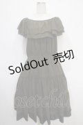 axes femme / 襟取り外しシャーリングワンピース  カーキ Y-25-05-10-099-AX-OP-SZ-ZY