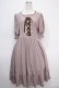 画像1: m petit by misako / AMレースアップワンピース L 中桃 Y-25-05-10-101-LO-OP-SZ-ZY (1)