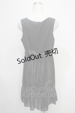 画像2: axes femme POETIQUE / ロング丈シフォンベスト M 黒 Y-25-05-10-103-AX-TO-SZ-ZY