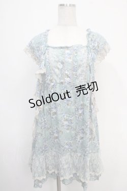 画像1: axes femme / ぼかし花柄ワンピース M グリーン Y-25-05-10-105-AX-OP-SZ-ZY