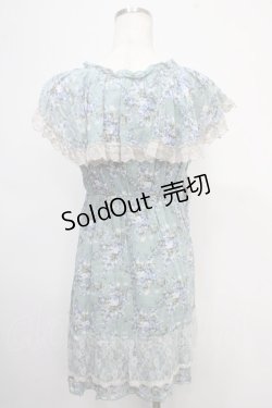 画像2: axes femme / ぼかし花柄ワンピース M グリーン Y-25-05-10-105-AX-OP-SZ-ZY