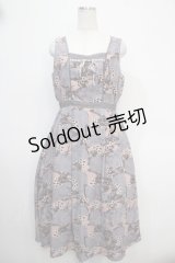 axes femme / ヴィンテージマップ柄ワンピ M ラベンダー Y-25-05-10-110-AX-OP-SZ-ZI
