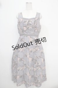 axes femme / ヴィンテージマップ柄ワンピ M ラベンダー Y-25-05-10-110-AX-OP-SZ-ZI