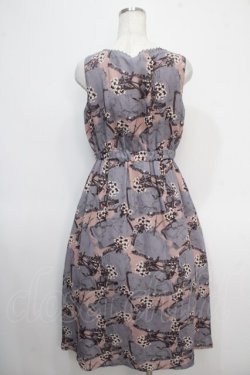 画像2: axes femme / ヴィンテージマップ柄ワンピ M ラベンダー Y-25-05-10-110-AX-OP-SZ-ZY