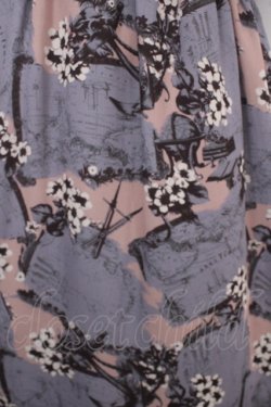 画像3: axes femme / ヴィンテージマップ柄ワンピ M ラベンダー Y-25-05-10-110-AX-OP-SZ-ZY