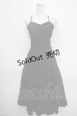 画像1: axes femme POETIQUE / パールチェーンキャミワンピ M 黒 Y-25-05-10-113-AX-OP-SZ-ZY