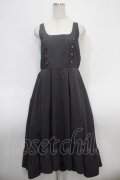 axes femme / W釦フィッシュテールジャンパースカート M 黒 Y-25-05-10-114-AX-OP-SZ-ZY