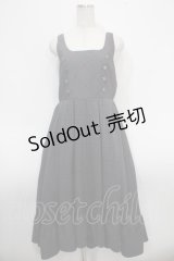 axes femme / W釦フィッシュテールジャンパースカート M 黒 Y-25-05-10-114-AX-OP-SZ-ZT086