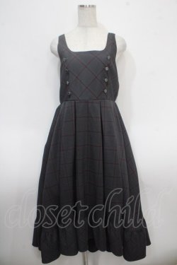 画像1: axes femme / W釦フィッシュテールジャンパースカート M 黒 Y-25-05-10-114-AX-OP-SZ-ZY