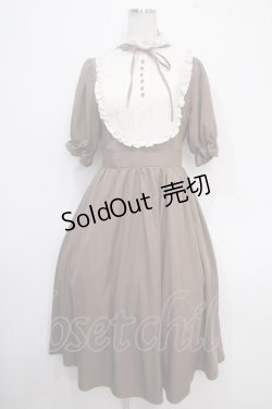 画像1: m petit by misako / ナシジムジキリカエワンピース M 中茶 Y-25-05-10-115-LO-OP-SZ-ZY