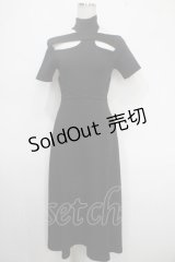 Melt the lady / オープンフロントレイヤードドレス F 黒 Y-25-05-10-124-PU-OP-SZ-ZY