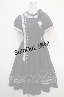 画像1: 仲夏物語 / ナースワンピースSET  黒 Y-25-05-10-125-EL-OP-SZ-ZY