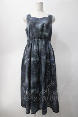 画像1: axes femme POETIQUE / 冬の星座柄ハートネックワンピース M 黒 Y-25-05-10-129-AX-OP-SZ-ZY