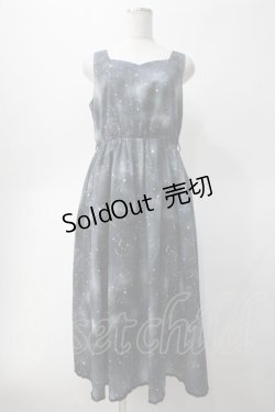 画像1: axes femme POETIQUE / 冬の星座柄ハートネックワンピース M 黒 Y-25-05-10-129-AX-OP-SZ-ZI