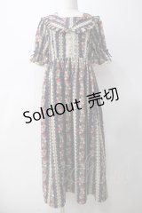 axes femme kawaii / ローズベリーガーデンワンピース M 紺 Y-25-05-10-134-AX-OP-SZ-OS