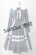 axes femme kawaii / タータンチェックワンピース M 青 Y-25-05-10-135-AX-OP-SZ-ZY