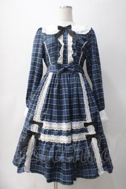 画像1: axes femme kawaii / タータンチェックワンピース M 青 Y-25-05-10-135-AX-OP-SZ-ZY