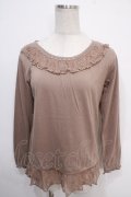 axes femme / レース使いロングインナー M モカ Y-25-05-10-017-AX-TO-SZ-ZY