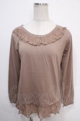 axes femme / レース使いロングインナー M モカ Y-25-05-10-017-AX-TO-SZ-ZI