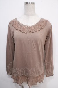 axes femme / レース使いロングインナー M モカ Y-25-05-10-017-AX-TO-SZ-ZI