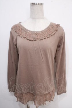 画像1: axes femme / レース使いロングインナー M モカ Y-25-05-10-017-AX-TO-SZ-ZY