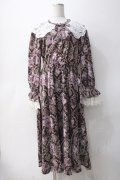 axes femme NOSTALGIE / クラシックローズワンピース  ワイン Y-25-05-10-136-AX-OP-SZ-ZY