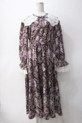 axes femme NOSTALGIE / クラシックローズワンピース  ワイン Y-25-05-10-136-AX-OP-SZ-ZI