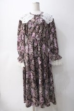 画像1: axes femme NOSTALGIE / クラシックローズワンピース  ワイン Y-25-05-10-136-AX-OP-SZ-ZI (1)