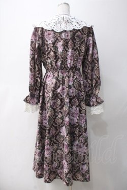 画像2: axes femme NOSTALGIE / クラシックローズワンピース  ワイン Y-25-05-10-136-AX-OP-SZ-ZY