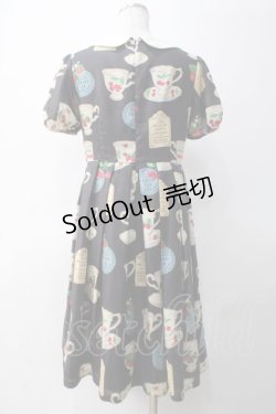 画像2: Leur Getter / フルーツティータイム袖付ワンピース  黒 Y-25-05-10-139-LU-OP-SZ-ZY