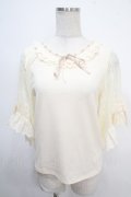 axes femme / レース×リボン袖プルオーバー M 生成り Y-25-05-10-018-AX-TO-SZ-ZY
