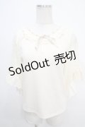 axes femme / レース×リボン袖プルオーバー M 生成り Y-25-05-10-018-AX-TO-SZ-ZY