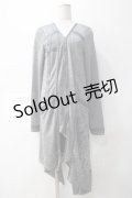 【SALE】Ozz Croce / ダブルZIPアシメロングカーディガン  グレー Y-25-05-10-144-OO-TO-SZ-ZT102