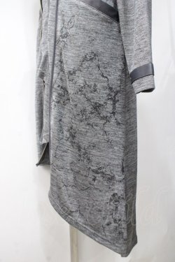 画像3: Ozz Croce / ダブルZIPアシメロングカーディガン  グレー Y-25-05-10-144-OO-TO-SZ-ZY