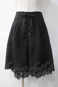axes femme POETIQUE / レースアップデザインミニスカート M 黒 Y-25-05-10-156-AX-SK-SZ-ZI