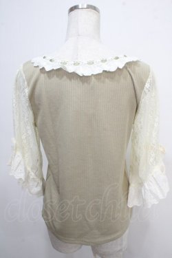 画像2: axes femme / レース×リボン袖プルオーバー M ミント Y-25-05-10-019-AX-TO-SZ-ZY