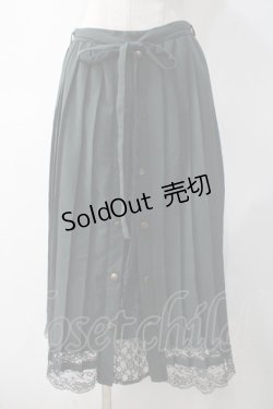 画像1: axes femme / プリーツミドル丈スカート  グリーン Y-25-05-10-158-AX-SK-SZ-ZY