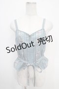 axes femme / リボン付ビスチェ M ブルー Y-25-05-10-020-AX-TO-SZ-ZY