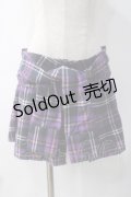 Candy Stripper / CHECK SHORTパンツ 2 パープル Y-25-05-10-163-PU-PA-SZ-ZY